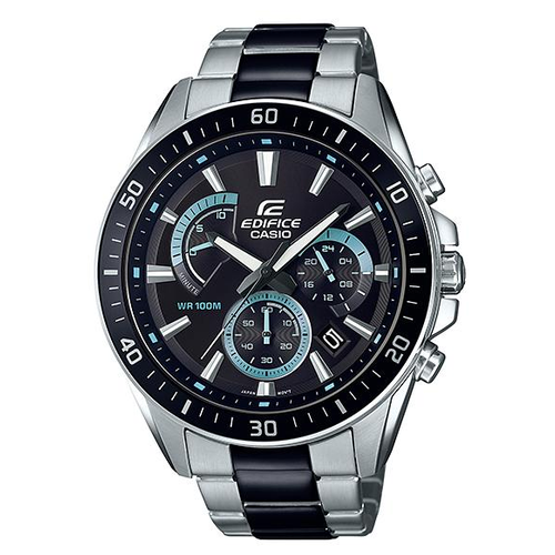 Наручные часы CASIO Edifice EFR-552SBK-1AVUDF, голубой, серебряный наручные часы casio edifice 77263 черный серебряный