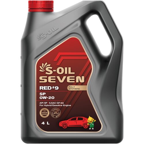 Масло моторное для бензиновых двигателей синтетическое S-OIL 7 RED 9 SP 0W20 4л