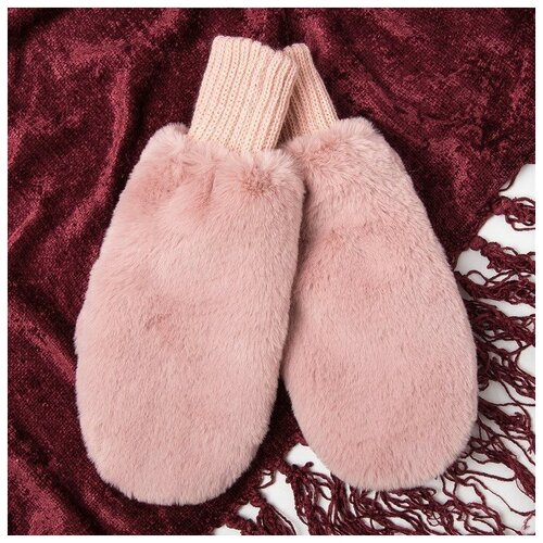 Варежки СНЕЖАНЬ, размер 14, розовый варежки перчатки митенки