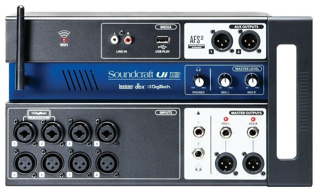 Soundcraft Ui-12 рэковый микшер, 12 каналов