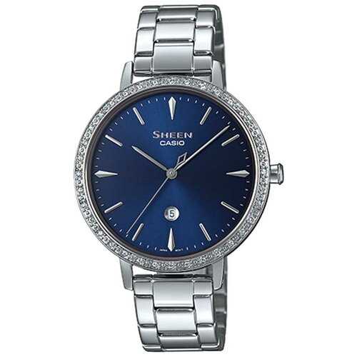 наручные часы casio she 4535ypg 2a Наручные часы CASIO Sheen SHE-4535YD-2A, синий, серебряный