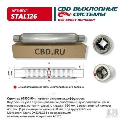 CBD STAL126 Стронгер 65550.90 с перфорированным диффузором. CBD. STAL126