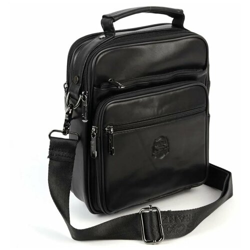 Мужская кожаная сумка 88109L-1 Блек (115117)
