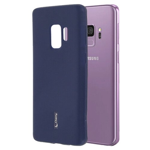 Чехол-накладка Cherry для Samsung Galaxy S9 G960 силиконовая синяя