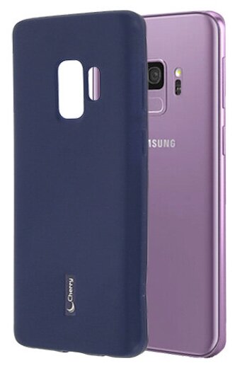 Чехол-накладка Cherry для Samsung Galaxy S9 G960 силиконовая синяя