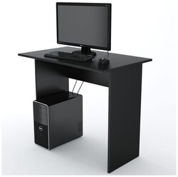 Стол письменный, стол компьютерный Ascetic 900 Черный, 90*54 см.