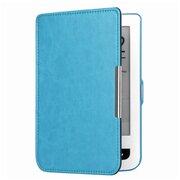 Чехол-обложка футляр MyPads для PocketBook 515 mini из качественной эко-кожи тонкий с магнитной застежкой голубой