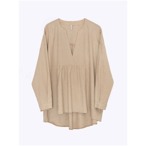 Блузка с добавлением льна EMKA B2594/waist Бежевый 52