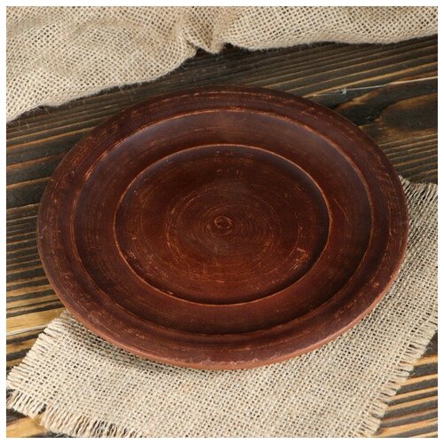 фото Тарелка "гладкая", красная глина, 20 см 1477063