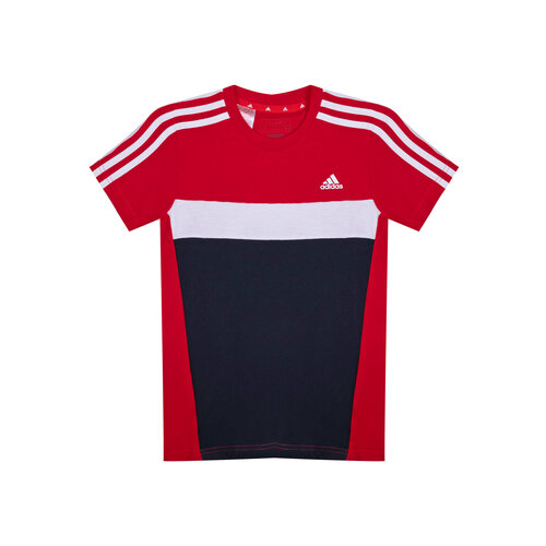 Футболка спортивная adidas, размер 15-16 лет, черный, красный
