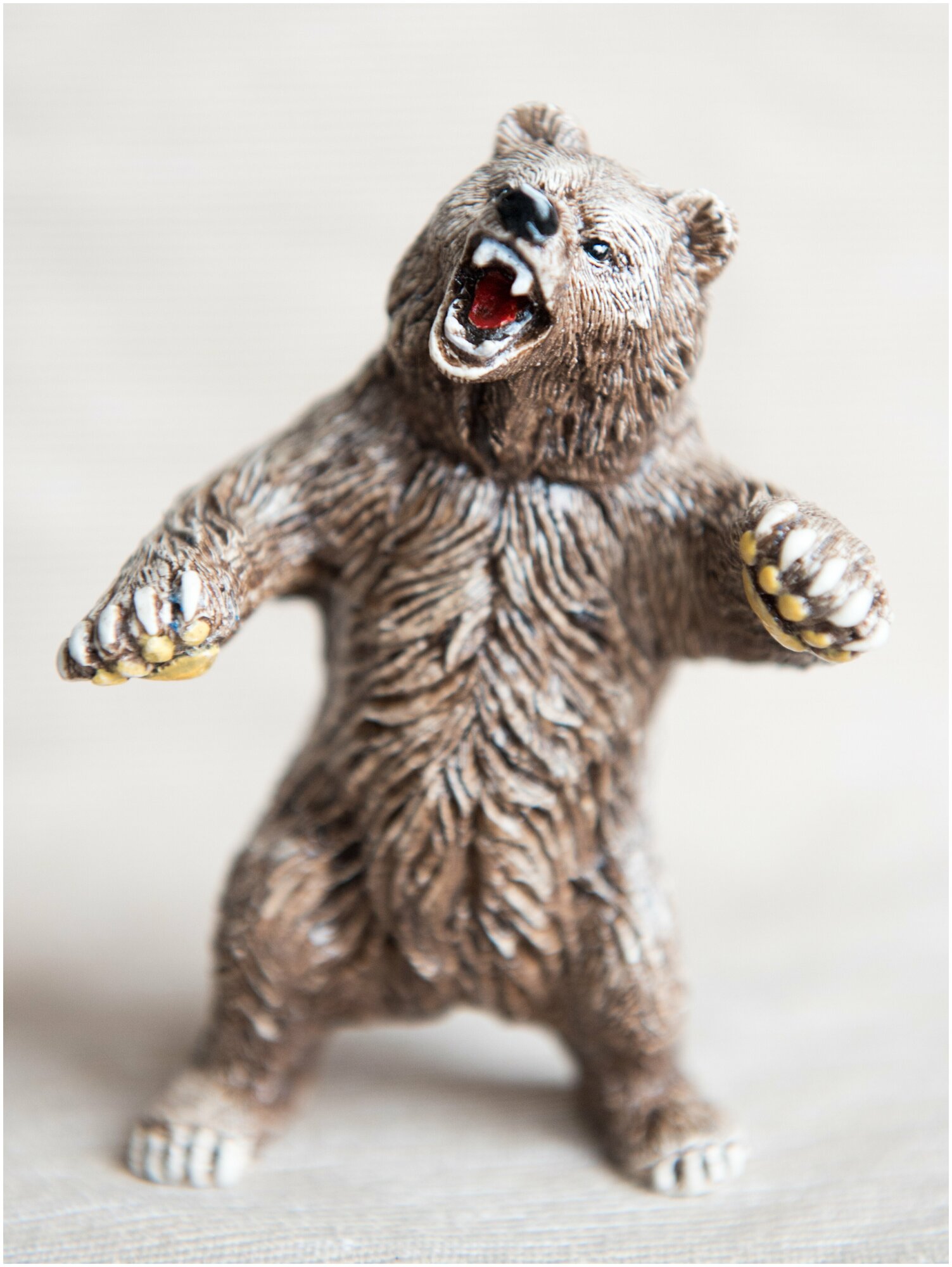 Статуэтка Медведь рычащий 9см подарок охотнику фигурка настольная — фото 1