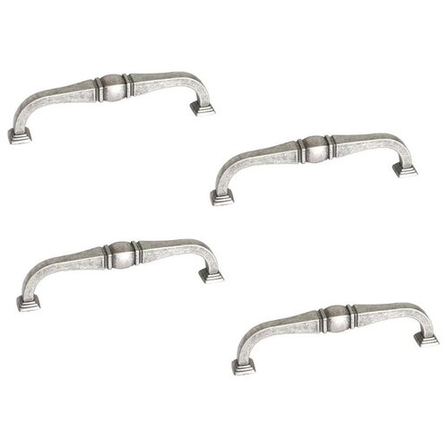 Ручка-скоба 128мм, отделка серебро старое