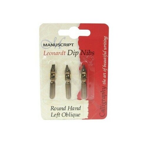 Набор перьев Manuscript Round Hand для левшей 3шт блистер