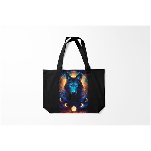 фото Сумка-шоппер / 46х35 см / звери / волки волк burnettie