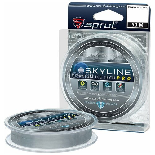 Леска Sprut Skyline Fluorocarbon Composition IceTech PRO Titanium 0.165 50м