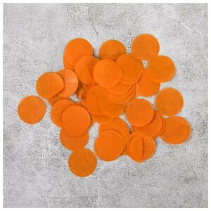 Страна Карнавалия Наполнитель для шара «Конфетти-круг», 2,5 см, бумага, цвет оранжевый, 100 г цвет: Оранжевый, размер упаковки: 16.5 x 3 x 19 см, вид: Бумага. Устраивая вечеринку по поводу и без