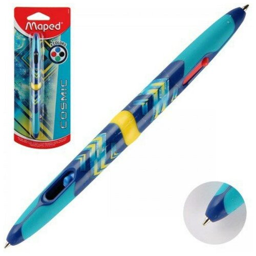 Ручка шариковая Maped COSMIC TEENS (229443) авт. четырехстерж. 4цв. двусторонняя синий ассорти чернила