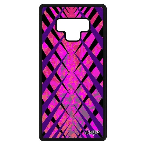 фото Яркий чехол на смартфон // galaxy note 9 // "дизайн сталактит" конус тартан, utaupia, фуксия
