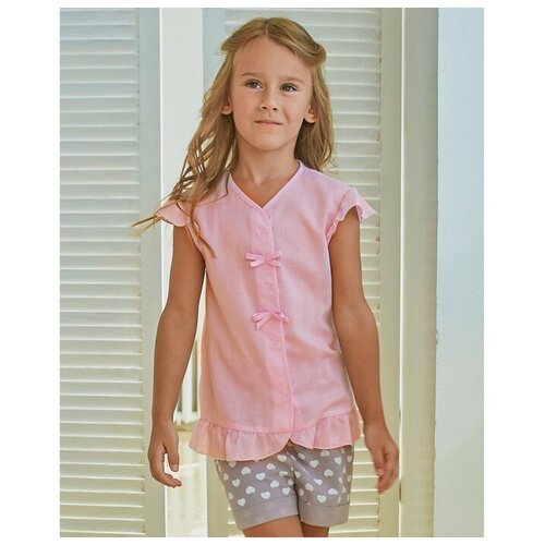 Блуза Minaku, размер 98, розовый свитшот для девочки цвет розовый рост 98 56