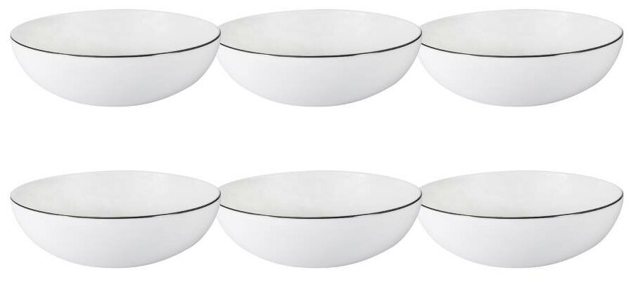 Набор 6 тарелок суповых 19 см Арктика (Anna Lafarg Emily)