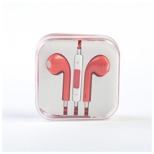 Наушники W-08 вкладыши микрофон красные 46500₽