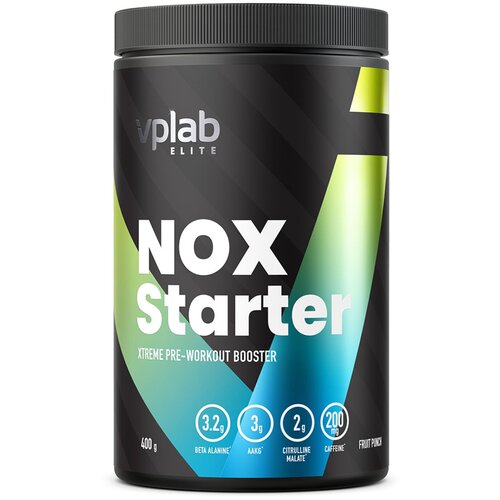 Предтренировочный комплекс vplab NOX Starter фруктовый пунш 400 г vplab мультивитаминный комплекс для мужчин multivitamin formula 90 таблеток vplab ultra men s