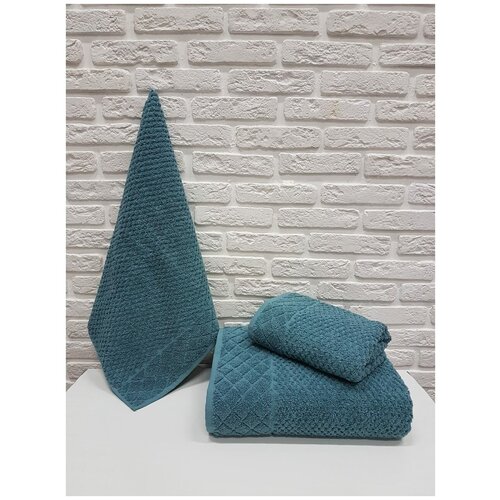 фото Полотенце лоренцо цвет: зеленый (50х90 см,70х140 см) nusa