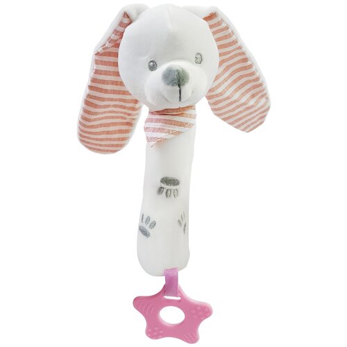 Прорезыватель-погремушка Uviton Baby bunny (0202), розовый развивающие игрушки uviton пищалка baby bunny