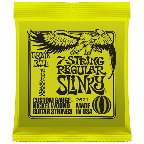 Ernie Ball 2621 струны для 7стр. эл.гитары Nickel Wound Regular Slinky 7 (10-13-17-26-36-46-56)