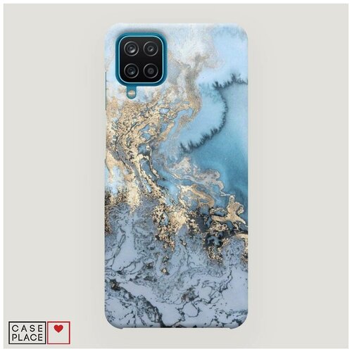 фото Чехол пластиковый samsung galaxy a12 морозная лавина синяя case place