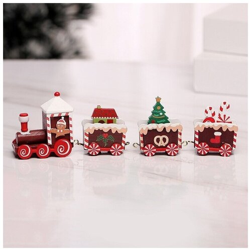 Новогоднее украшение / рождественская игрушка деревянный поезд / рождественское украшение для интерьера