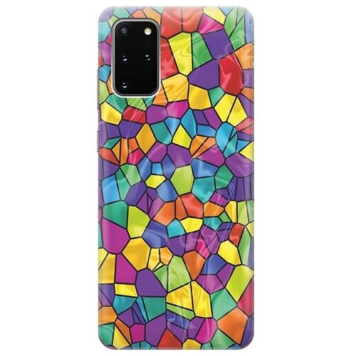 фото Ультратонкий силиконовый чехол-накладка для samsung galaxy s20+ с принтом "яркая мозаика" gosso