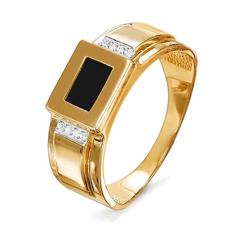 фото Золотое кольцо кюз del'ta d040222 с фианитом diamant-online