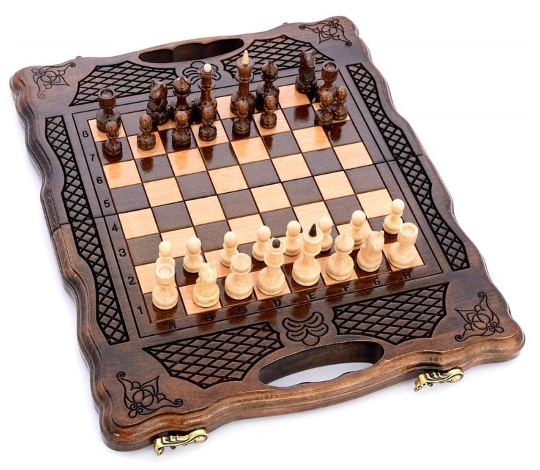 Шахматы + нарды резные "Гарде" 30, Harutyunyan