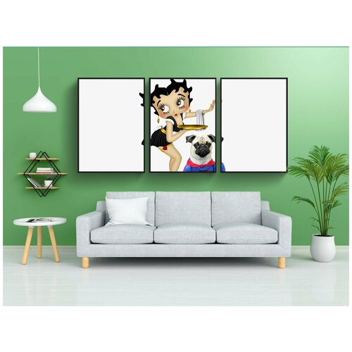 фото Набор модулных постеров для интерьера "бетти, бу, бупеть" 60x90 см. в тубусе, без рамки lotsprints