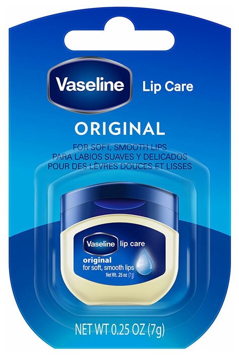 Бальзам для губ VASELINE LIP CARE ORIGINAL без запаха (в баночке) 7 г