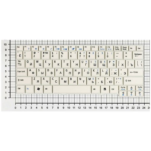 Клавиатура для ноутбука Acer Aspire One A110 A150 D150 D250 ZG5 ZG8 белая 1338₽