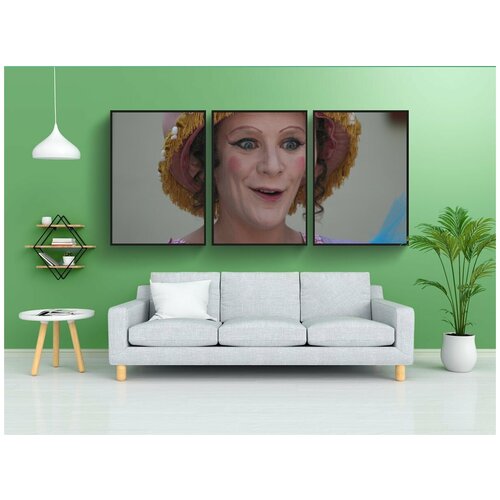 фото Набор модулных постеров для интерьера "театр, уличная сцена, мимикрия" 60x90 см. в тубусе, без рамки lotsprints