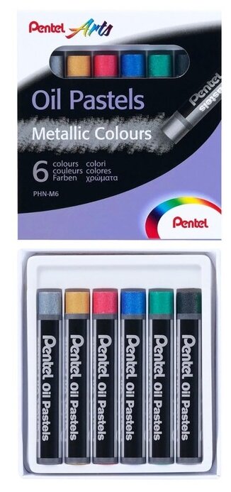 Pentel Пастель масляная Arts 6 цветов (PHN-M6) разноцветный