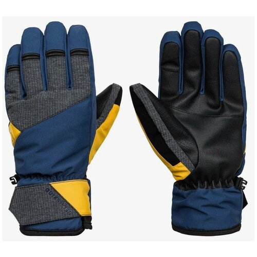 Перчатки Для Сноуборда Quiksilver Gates Glove Insignia Blue (Us:s) цвет желтый/серый/синий
