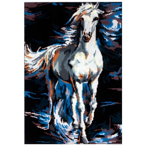 фото Набор для вышивания soulos 14.767 белый конь в сизой дымке