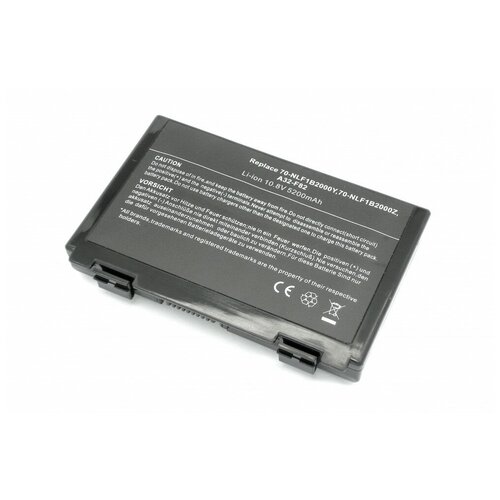 Аккумулятор (Батарея) для ноутбука Asus K40, F82 (A32-F82) 11.1V 5200mAh REPLACEMENT черная аккумуляторная батарея для ноутбука asus ul20a a32 ul20 5200mah oem черная