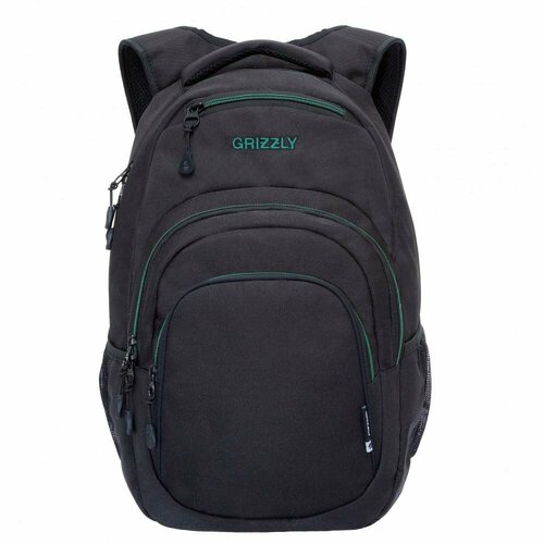 Рюкзак GRIZZLY RQ-003-31 черный-бирюзовый, 33х48х21 рюкзак grizzly rq 003 31 3 черный салатовый