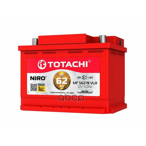 Акб Totachi Niro Mf 56278 Vlr 62А/Ч Поляр. Обратная 0 (Jis L) TOTACHI арт. 90062