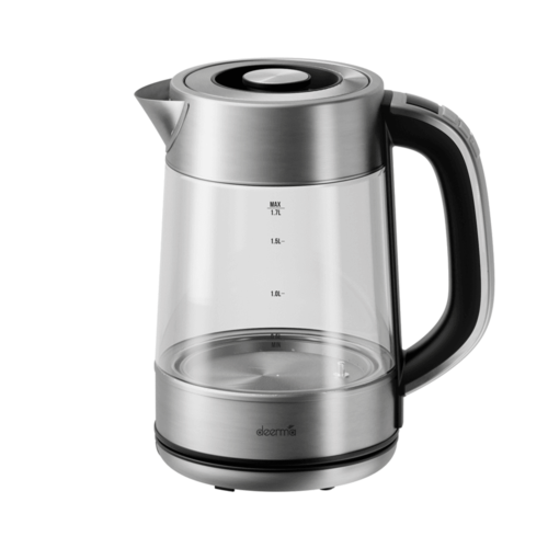 Чайник deerma Kettle DEM-YS50W, 1.7L, 2200W, LED Power Indicator, Boil-dry protection электрочайник deerma dem sh50w серый стекло