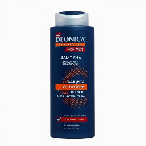 фото Deonica шампунь для волос dеonica for men защита от потери волос, 380 мл