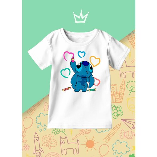 фото Футболка каждому своё, размер 134, белый