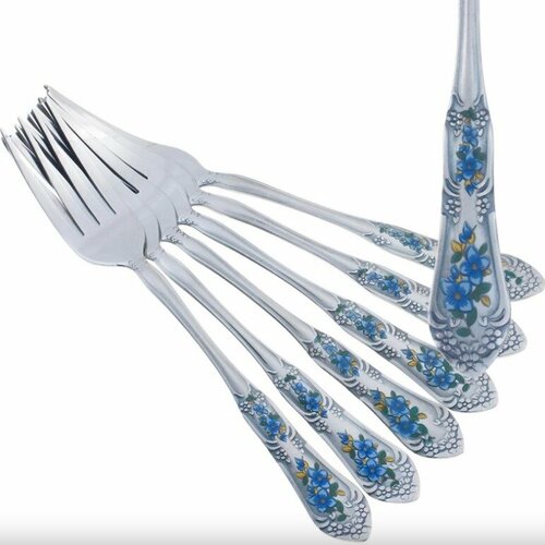Набор столовых приборов, вилки - 6шт - Цветы