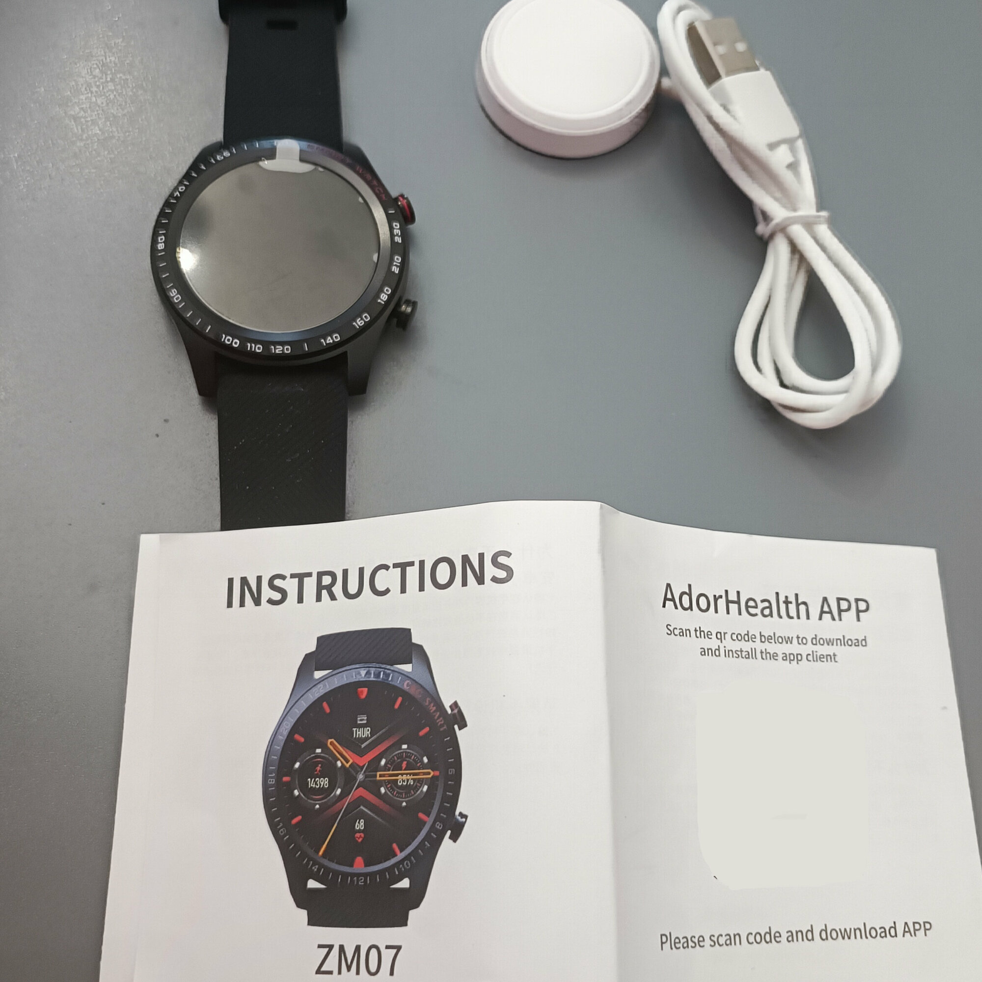 Умные часы ZM-07, smart watch, с защитой от воды, серебристый