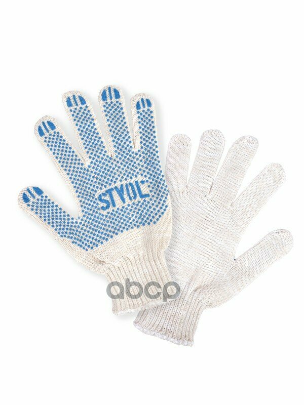 Перчатки рабочие ХБ с ПВХ покрытием STVOL белые 42 гр. 150 пл. 7 5 класс (5 пар) STVOL арт. swg01